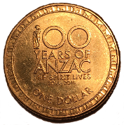 Anzac Centenary Australian Dollar Widecombe WW1: Anzac Centenary Australian Dollar