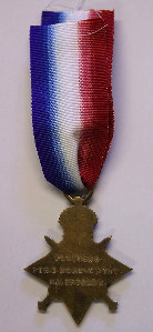 Widecombe WW1: George Nosworthy's 1914/15 Star Back